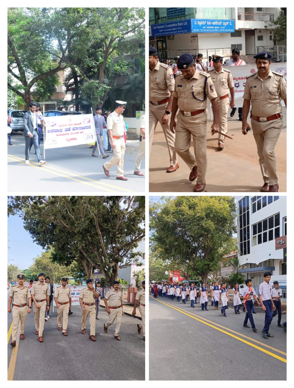 ಅಪರಾಧತಡೆ ಮಾಸಾಚರಣೆ…ಜಾಥಾ ಮೂಲಕ ಅರಿವು ಮೂಡಿಸಿದ ಕುವೆಂಪುನಗರ ಠಾಣೆ ಪೊಲೀಸರು…