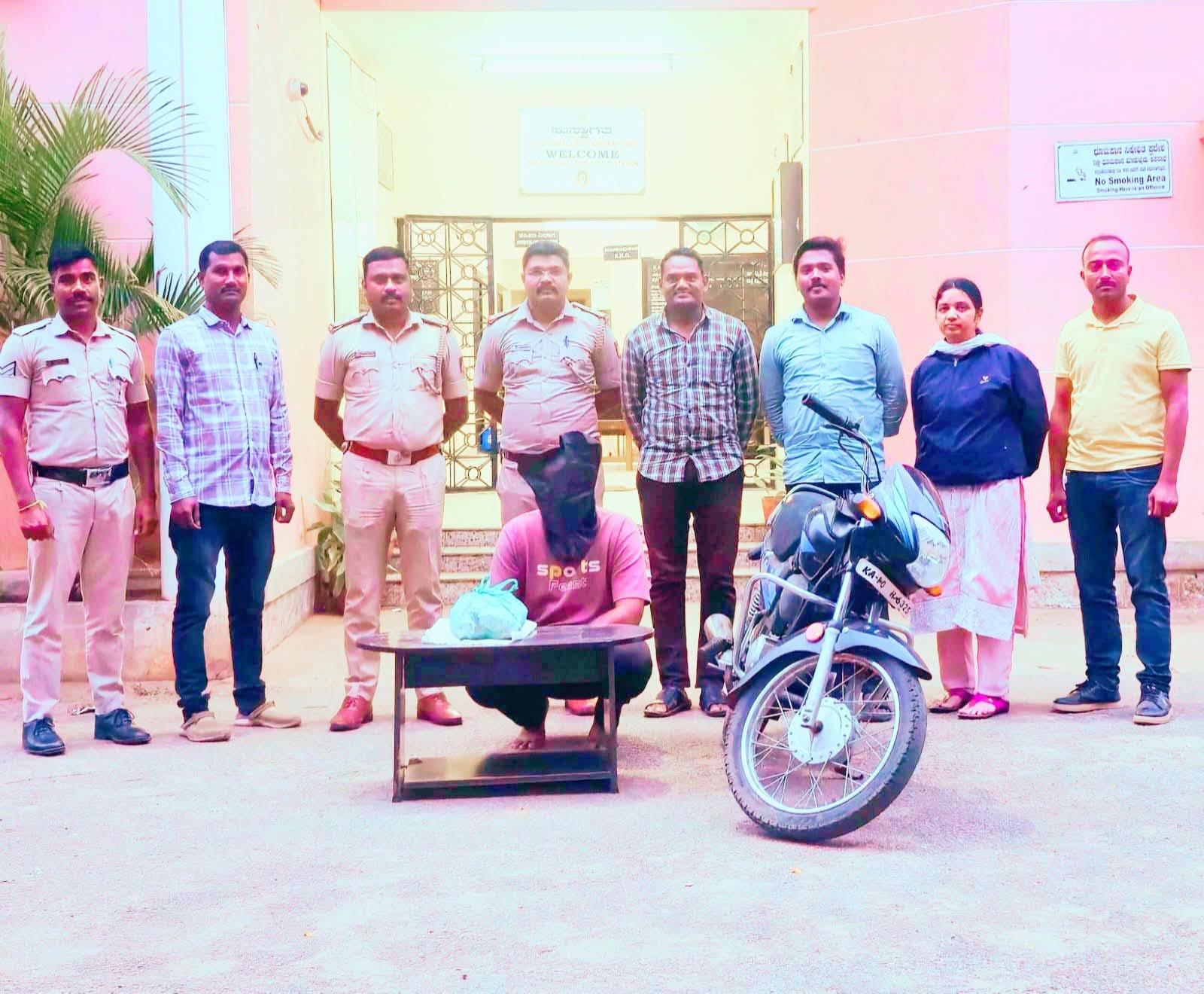 ಗಾಂಜಾ ಮಾರಾಟ ಮಾಡುತ್ತಿದ್ದ ವ್ಯಕ್ತಿ ಬಂಧನ…540 ಗ್ರಾಂ ಗಾಂಜಾ ವಶ…