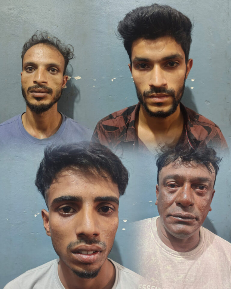 ಸಿಸಿಬಿ ಪೊಲೀಸರ ಕಾರ್ಯಾಚರಣೆ…ನಾಲ್ವರ ಬಂಧನ…10.40 ಲಕ್ಷ ಮೌಲ್ಯದ ಎಂಡಿಎಂಎ ಒಂದು ಕಾರ್ ವಶ…